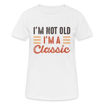 Je ne suis pas vieux, je suis un classique - T-shirt respirant Femme - blanc - Devant - AI Model Female 172 dark (172cm)