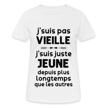 Ma Vieille Maman odée Cadeau Anniversaire - T-shirt respirant Femme - blanc - Devant - AI Model Female 172 dark (172cm)