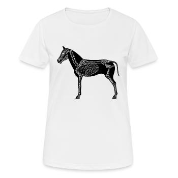 Pferde-Skelett - Frauen T-Shirt atmungsaktiv - Weiß - Vorne - AI Model Female 172 dark (172cm)