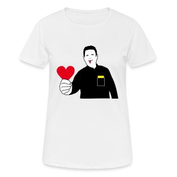 Arbitre - T-shirt respirant Femme - blanc - Devant - AI Model Female 172 dark (172cm)