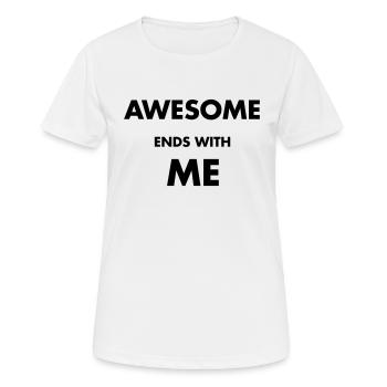 Awesome - Women's Breathable T-Shirt - white - Front - AI Model Female 172 dark (172cm)