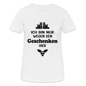 Weihnachtsgeschenke Weihnachtsmann Frohes Fest - Frauen T-Shirt atmungsaktiv - Weiß - Vorne - AI Model Female 172 dark (172cm)