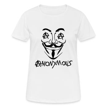 Anarchie-Logo Anonym2 Maske Maske - Frauen T-Shirt atmungsaktiv - Weiß - Vorne - AI Model Female 172 dark (172cm)