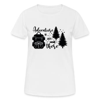 The adventure is here - Women's Breathable T-Shirt - white - Front - AI Model Female 172 dark (172cm)