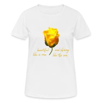beautiful rose - Frauen T-Shirt atmungsaktiv - Weiß - Vorne - AI Model Female 172 dark (172cm)