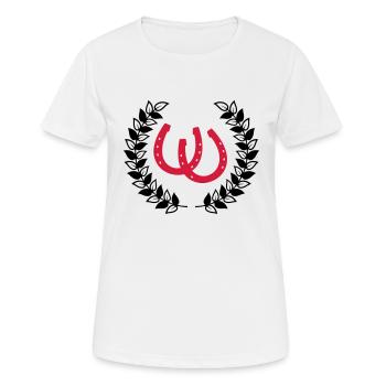 Hufeisen - Frauen T-Shirt atmungsaktiv - Weiß - Vorne - AI Model Female 172 dark (172cm)