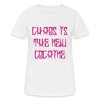 Chaos Cocaïne Graphique - T-shirt respirant Femme - blanc - Devant - AI Model Female 172 dark (172cm)