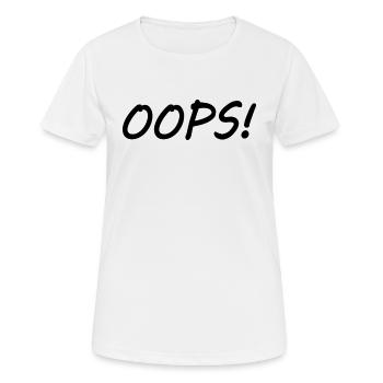 Oops - Women's Breathable T-Shirt - white - Front - AI Model Female 172 dark (172cm)