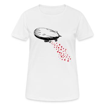 Pluie de coeurs - T-shirt respirant Femme - blanc - Devant - AI Model Female 172 dark (172cm)
