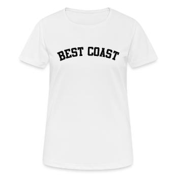 Meilleure côte - T-shirt respirant Femme - blanc - Devant - AI Model Female 172 dark (172cm)