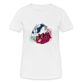 Die Jagd nach Wunderland - Frauen T-Shirt atmungsaktiv - Weiß - Vorne - AI Model Female 172 dark (172cm)