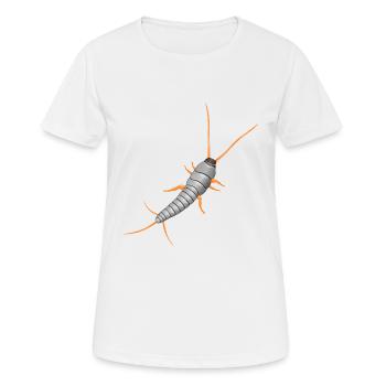 Poissons argentés, Lepisma saccharina, silverfish - T-shirt respirant Femme - blanc - Devant - AI Model Female 172 dark (172cm)