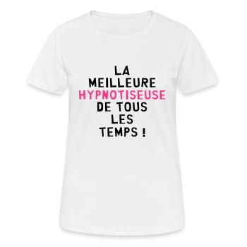 Hypnose / Hypnotiseur / Hypnotiseuse / Médecine - T-shirt respirant Femme - blanc - Devant - AI Model Female 172 dark (172cm)