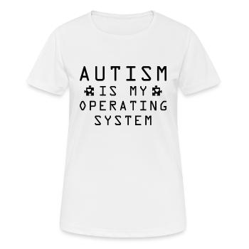 L’autisme est mon système d’exploitation - T-shirt respirant Femme - blanc - Devant - AI Model Female 172 dark (172cm)
