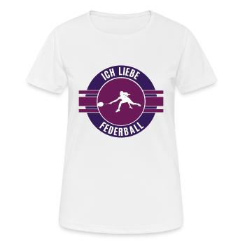 Federball Federballerin Federballspielerin Spiel - Frauen T-Shirt atmungsaktiv - Weiß - Vorne - AI Model Female 172 dark (172cm)