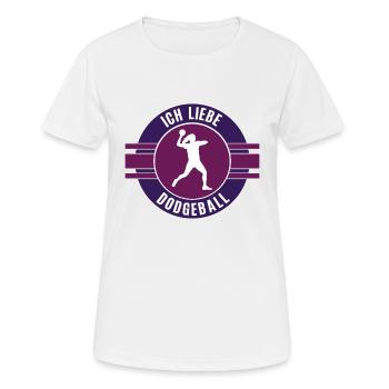 Dodgeballerin Ich liebe Dodgeball Spielerin Sport - Frauen T-Shirt atmungsaktiv - Weiß - Vorne - AI Model Female 172 dark (172cm)