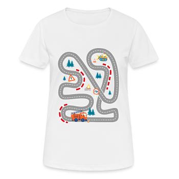 Spielen Sie Autorennen auf dem Rücken Familiengeschenk - Frauen T-Shirt atmungsaktiv - Weiß - Vorne - AI Model Female 172 dark (172cm)
