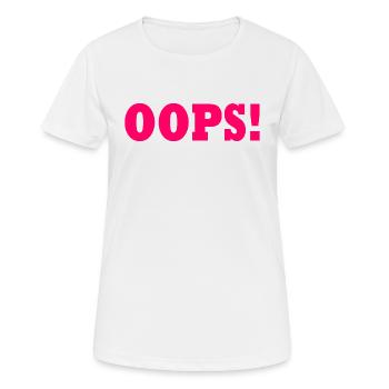 Oops - Women's Breathable T-Shirt - white - Front - AI Model Female 172 dark (172cm)