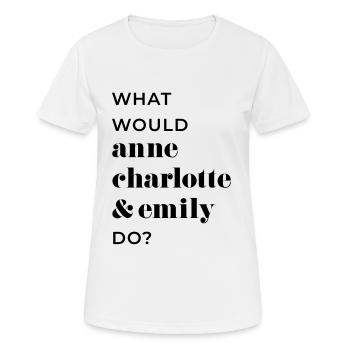 What would the Brontes do? - Frauen T-Shirt atmungsaktiv - Weiß - Vorne - AI Model Female 172 dark (172cm)