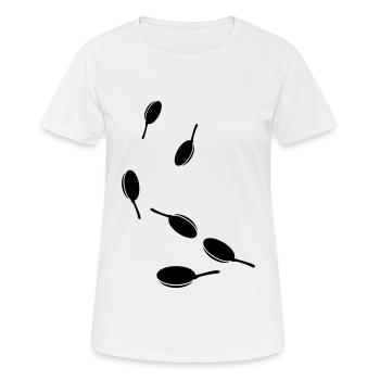 Pfanne Symbol - Frauen T-Shirt atmungsaktiv - Weiß - Vorne - AI Model Female 172 dark (172cm)