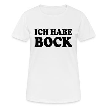 Ich habe bock - Frauen T-Shirt atmungsaktiv - Weiß - Vorne - AI Model Female 172 dark (172cm)