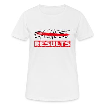 results black red - Women's Breathable T-Shirt - white - Front - AI Model Female 172 dark (172cm)