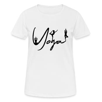 Yoga Fitness Workout Frauen Meditation Geschenk - Frauen T-Shirt atmungsaktiv - Weiß - Vorne - AI Model Female 172 dark (172cm)