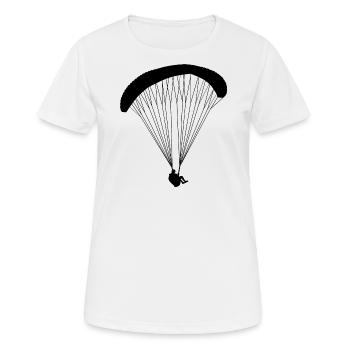 Gleitschirm - Frauen T-Shirt atmungsaktiv - Weiß - Vorne - AI Model Female 172 dark (172cm)