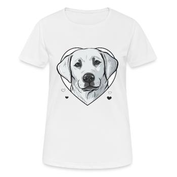 Cœur du Labrador - T-shirt respirant Femme - blanc - Devant - AI Model Female 172 dark (172cm)