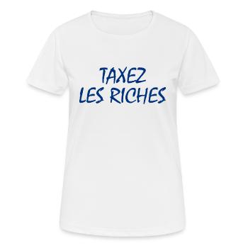 Besteuerung der Reichen - Frauen T-Shirt atmungsaktiv - Weiß - Vorne - AI Model Female 172 dark (172cm)