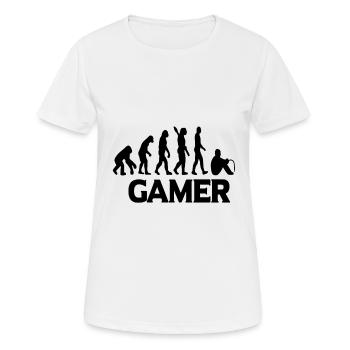 Gamer Gaming Evolution Gaming Gamer Gamer - Women's Breathable T-Shirt - white - Front - AI Model Female 172 dark (172cm)