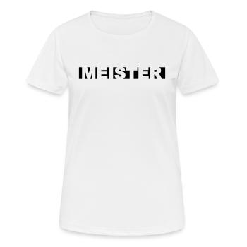 Meister - Frauen T-Shirt atmungsaktiv - Weiß - Vorne - AI Model Female 172 dark (172cm)