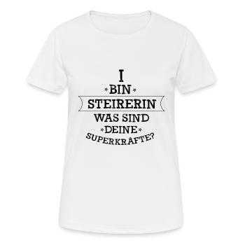 Styrie - T-shirt respirant Femme - blanc - Devant - AI Model Female 172 dark (172cm)