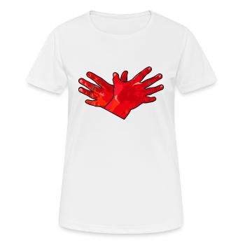 Shiponja, kuq e zi, Shiptar, Kosova, Durrt - Frauen T-Shirt atmungsaktiv - Weiß - Vorne - AI Model Female 172 dark (172cm)