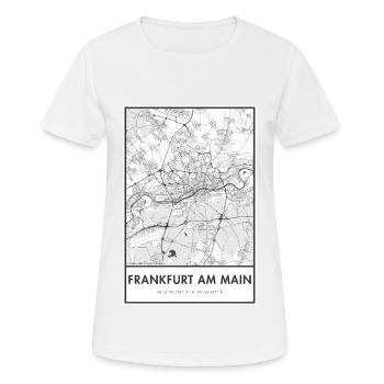 Frankfurt am Main map city map map - Women's Breathable T-Shirt - white - Front - AI Model Female 172 dark (172cm)