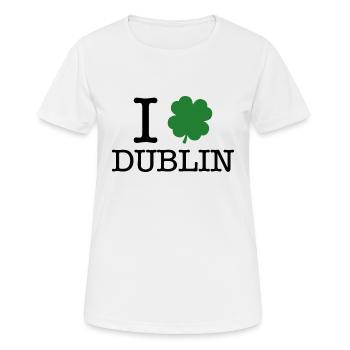 Ich liebe Dublin - Frauen T-Shirt atmungsaktiv - Weiß - Vorne - AI Model Female 172 dark (172cm)