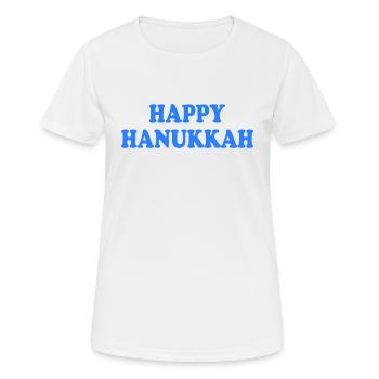 happy hanukkah - Frauen T-Shirt atmungsaktiv - Weiß - Vorne - AI Model Female 172 dark (172cm)