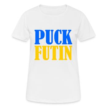 Puck futin - Frauen T-Shirt atmungsaktiv - Weiß - Vorne - AI Model Female 172 dark (172cm)