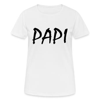 Papi - T-shirt respirant Femme - blanc - Devant - AI Model Female 172 dark (172cm)