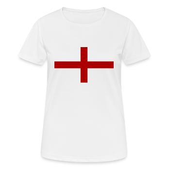 England - Women's Breathable T-Shirt - white - Front - AI Model Female 172 dark (172cm)
