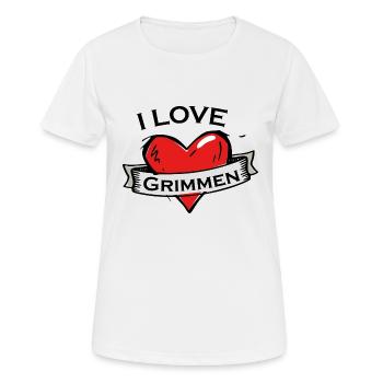 Grimmen - Ich liebe Stadtnamen in Tattoo Stil - Frauen T-Shirt atmungsaktiv - Weiß - Vorne - AI Model Female 172 dark (172cm)