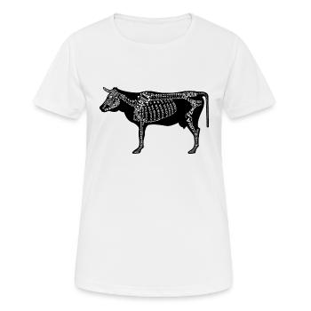Rind-Skelett - Frauen T-Shirt atmungsaktiv - Weiß - Vorne - AI Model Female 172 dark (172cm)