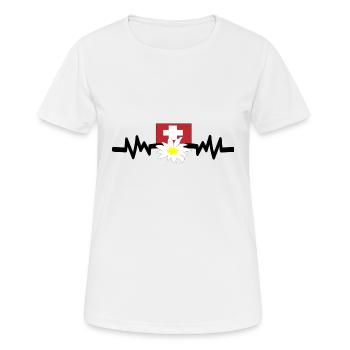 Suisse Suisse - T-shirt respirant Femme - blanc - Devant - AI Model Female 172 dark (172cm)