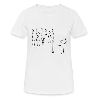 chor-gesang mit dirigent - Frauen T-Shirt atmungsaktiv - Weiß - Vorne - AI Model Female 172 dark (172cm)