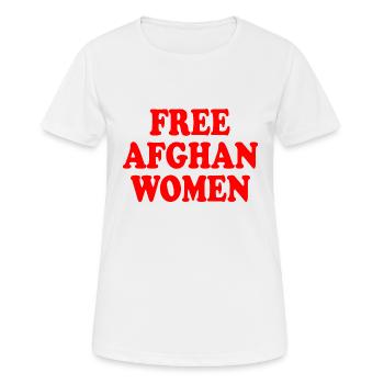 Free afghan women - Frauen T-Shirt atmungsaktiv - Weiß - Vorne - AI Model Female 172 dark (172cm)