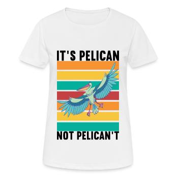 Pelikan Wasservogel Pelikanliebhaber - Frauen T-Shirt atmungsaktiv - Weiß - Vorne - AI Model Female 172 dark (172cm)