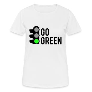 Passez au vert - T-shirt respirant Femme - blanc - Devant - AI Model Female 172 dark (172cm)
