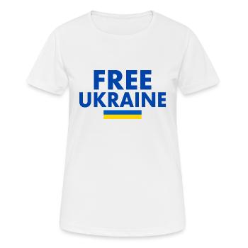 Ukraine - Frauen T-Shirt atmungsaktiv - Weiß - Vorne - AI Model Female 172 dark (172cm)