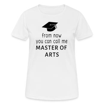 Master of Arts - Women's Breathable T-Shirt - white - Front - AI Model Female 172 dark (172cm)
