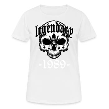 Légendaire depuis 1989 - Skull | Les couleurs peuvent être modifiées - T-shirt respirant Femme - blanc - Devant - AI Model Female 172 dark (172cm)